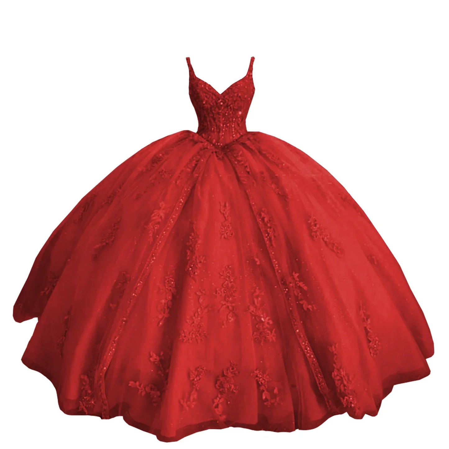 Women's Sweetheart Quinceanera Dresses Ball Gown Spaghetti Straps Applique Sweet 16 Dresses for Teens Badiee Stylez