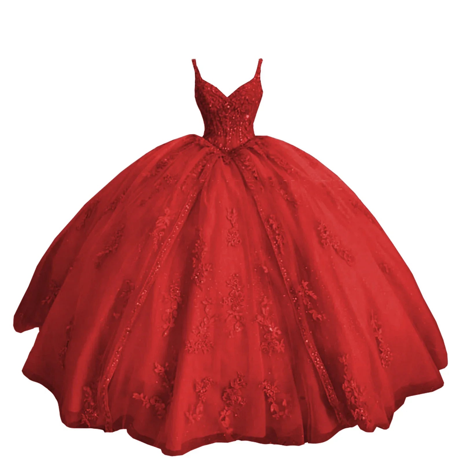 Women's Sweetheart Quinceanera Dresses Ball Gown Spaghetti Straps Applique Sweet 16 Dresses for Teens Badiee Stylez