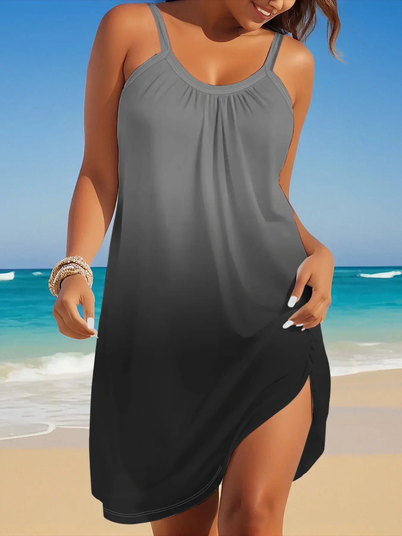 2024 Women's Summer Sleeveless Print Casual Dress Summer Dress for Holiday Women Clothing