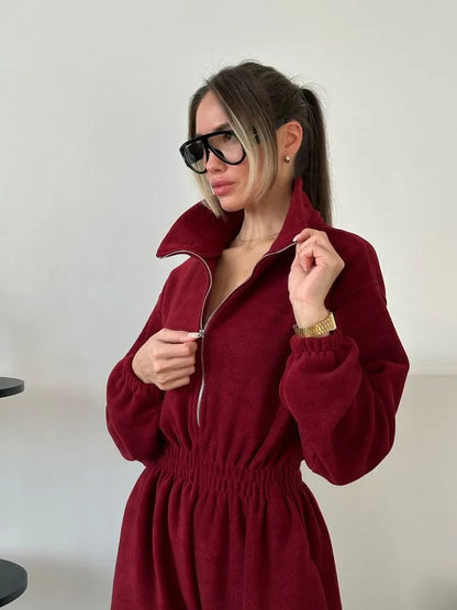 Jumpsuits Women Rompers One Piece Full Sleeve Zipper Overalls Long Pants Elastic High Waist Rompers Y2k Streetwear Jumpsuit 2025 Badiee Stylez