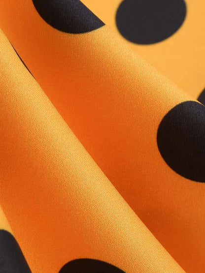 Off the Shoulder Elegant Vintage Party Dress Women Summer Polka Dot Ruffles A Line Midi Dresses