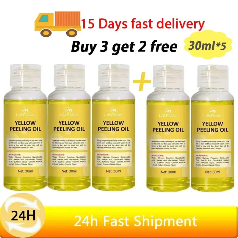 Strong Yellow Peeling Oil Bleach Dark Skin Whiten Lotion Lighten Body Elbow Knee Hand Exfoliate Dead Skin Nourish Even Skin Tone Buy 3 get 2 free