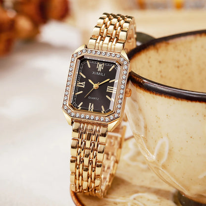 New High-end Luxury Ladies Watches Elegant Diamond Jewelry Quartz Bracelet Wristwatch Gifts for Women 2025 Fashion Dress Watch