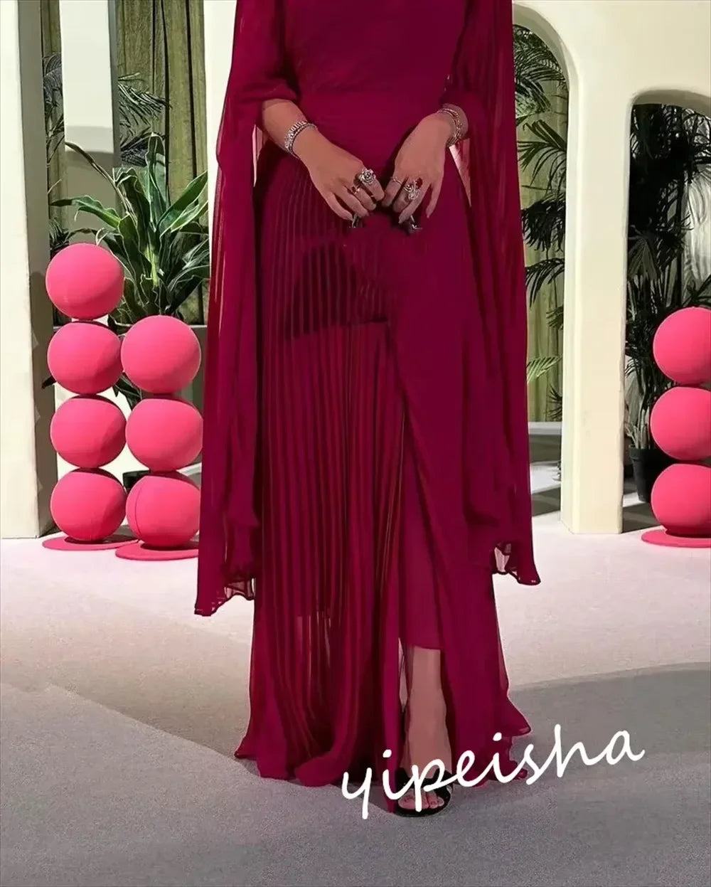 Customized Classic Modern Style Formal Evening High Collar A-line Drapeds Bespoke Occasion Party Dresses Badiee Stylez