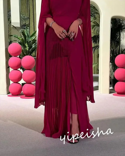 Customized Classic Modern Style Formal Evening High Collar A-line Drapeds Bespoke Occasion Party Dresses Badiee Stylez