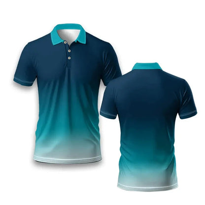 Men's Polo Shirt - Striped Short Sleeve Summer Sportswear - Oversized Fashion Top by [Brand Name]