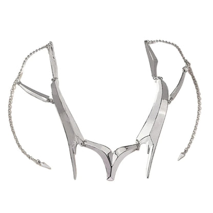 Punk Irregular Mask Gothic Mechanical Alien Fluid Face Accessories Metal Earrings for Women Men Halloween Party Jewelry A