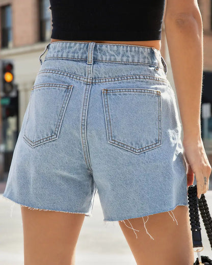 women's summer casual loose denim shorts