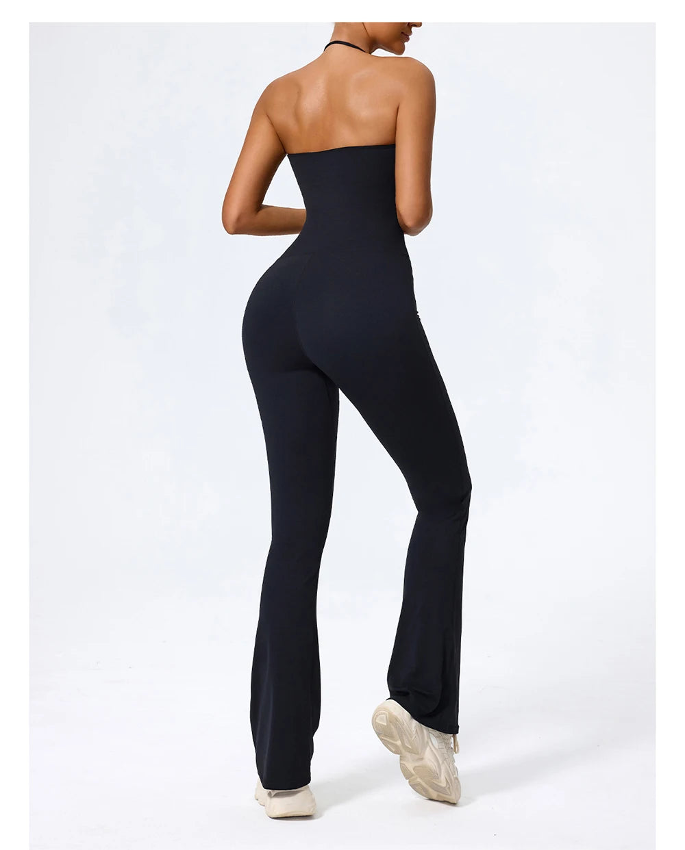 Fashionable Peach-Shaped Hip-Lifting And Neck-Hanging Yoga Jumpsuit For Women Casual And Slightly Flared Fitness Yoga Wear Badiee Stylez