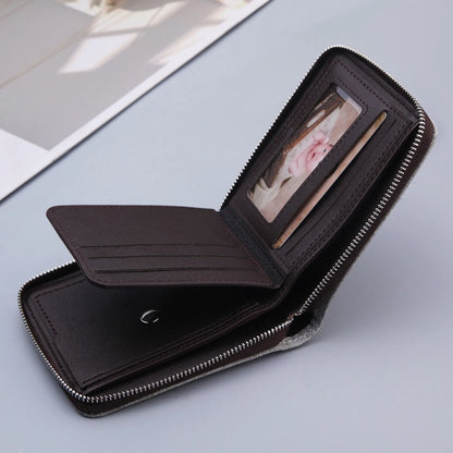 Short Men Wallets Slim Classic Coin Pocket Photo Holder Small Male Wallet Print Quality Card Holder Canvas Men Purses