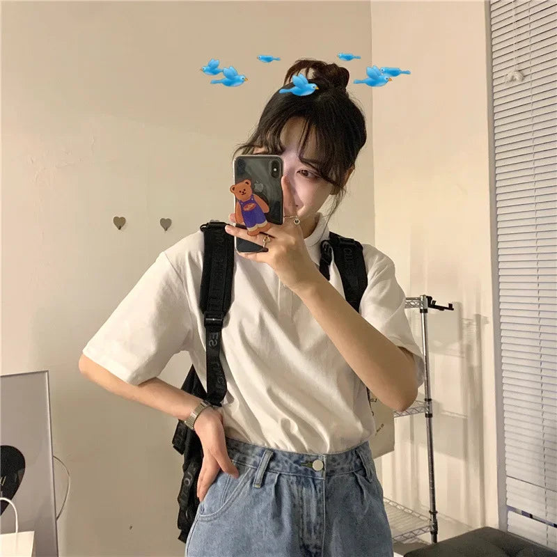 Summer New Women's Short sleeved T-shirt Cool and Breathable High Quality POLO Shirt Business Casual Sweat-absorbing Top S-3XL