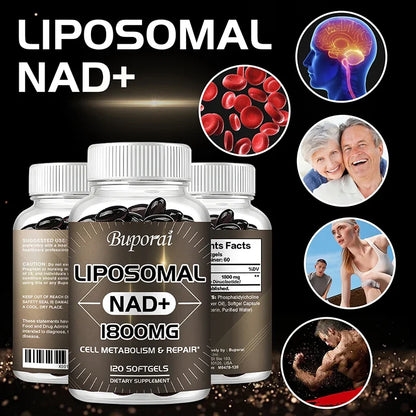 Liposomal NAD Supplement - Aging Defense, Cellular Energy, Heart & Brain Function,Longevity