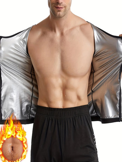 1pcs Sauna Sweat Suits Shirt Vest Waist Trainer for Men Compression Workout Shapewear Excersize Gym Clothes Working Out