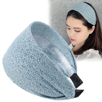 Women's Wide Brim Hair Band Black Hair Band Face Wash Hair Fixer Non-Slip Hairpin Резинки Для Волос Headbands for Women Blue