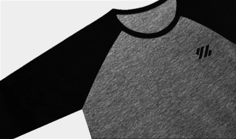 Men's Three Quarter Sleeves Cotton Slim Fit Shirts Fashion Color Contrast Sportswear Gym Bodybuilding Fitness Workout T-Shirts