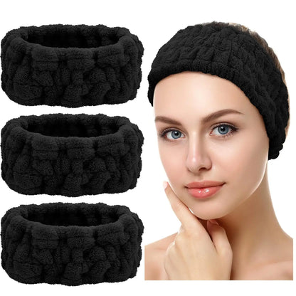 Face Wash Headband Makeup Single Circle Coral Velvet Hair Cover Sports Yoga Hair Accessory For Women 3pcs 1