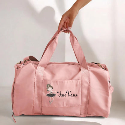 Personalized Dance Name Bags Ballerina Storage Bag Custom Girls Duffle Bag Dance Travel Luggage Bag Birthday Gift for Dancer Kid design 8