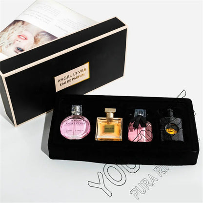 High Quality Perfume Women 120ml Perfumes Feminino Gift Box 4Pcs Set Parfum Femme Lasting Fragrance Floral Fruity Scent Spray Badiee Stylez
