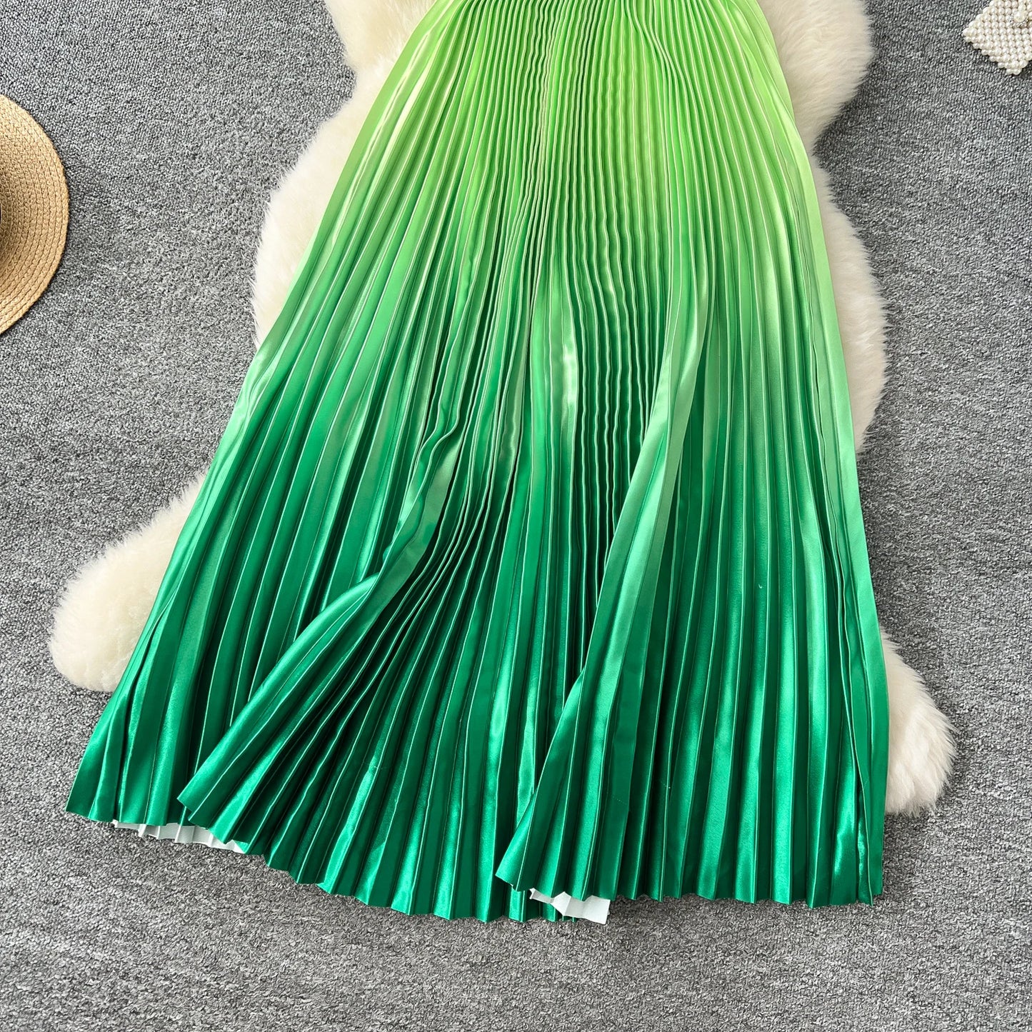SINGREINY 2025 Gradient Party Long Dress Female Off Shoulder Elastic Waist A Line Sundress Vacation Luxury Pleated Maxi Dresses