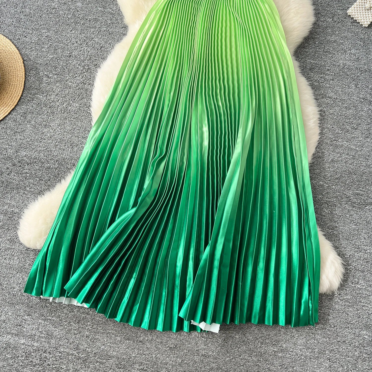 SINGREINY 2025 Gradient Party Long Dress Female Off Shoulder Elastic Waist A Line Sundress Vacation Luxury Pleated Maxi Dresses