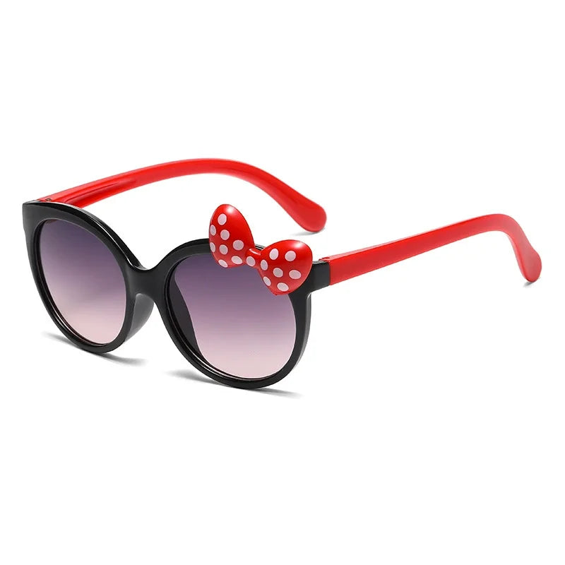 Disney Minnie Mouse Girls Sunglasses Figure Anime Kawaii UV Protection Summer Sunglasses Cute Funny Glasses Toys Birthday Gift minnie black c1 3-8 years old