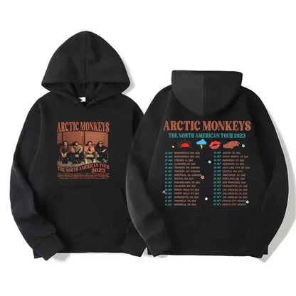 Retro Rock Arctic Monkeys Music Album Graphic Hoodies Men Vintage Oversized Y2k Hip Hop Hoodie Punk Sweatshirt Tour Plus size Hblack2