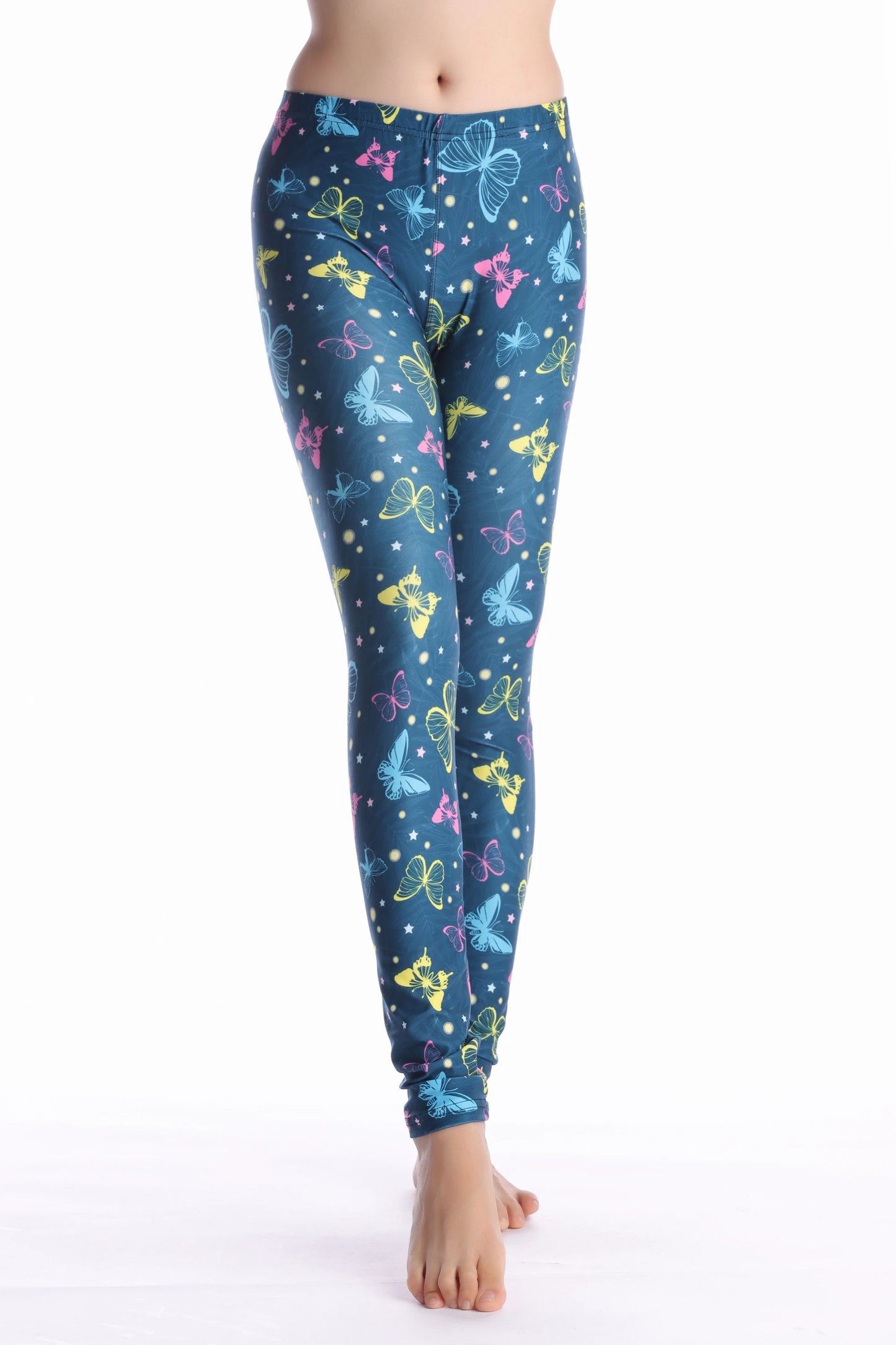 Women Leggings High Waist Cartoon Comic Beauty Print Trousers Soft Female Casual Elastic Pant