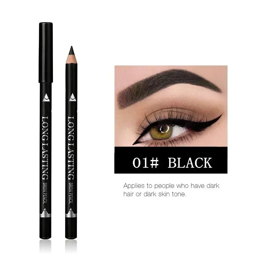 6/12Pcs Eye Brow Pencil Waterproof Professional Women Eye Makeup Pen Easy Color Natural Black Brown Cosmetic Beauty Eyebrow Tool