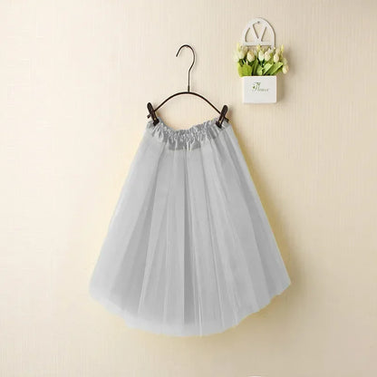 Women Summer Vintage Tulle Skirt Adult Fancy Ballet Dancewear Party Costume Ball Gown Mini Skirt grey One Size