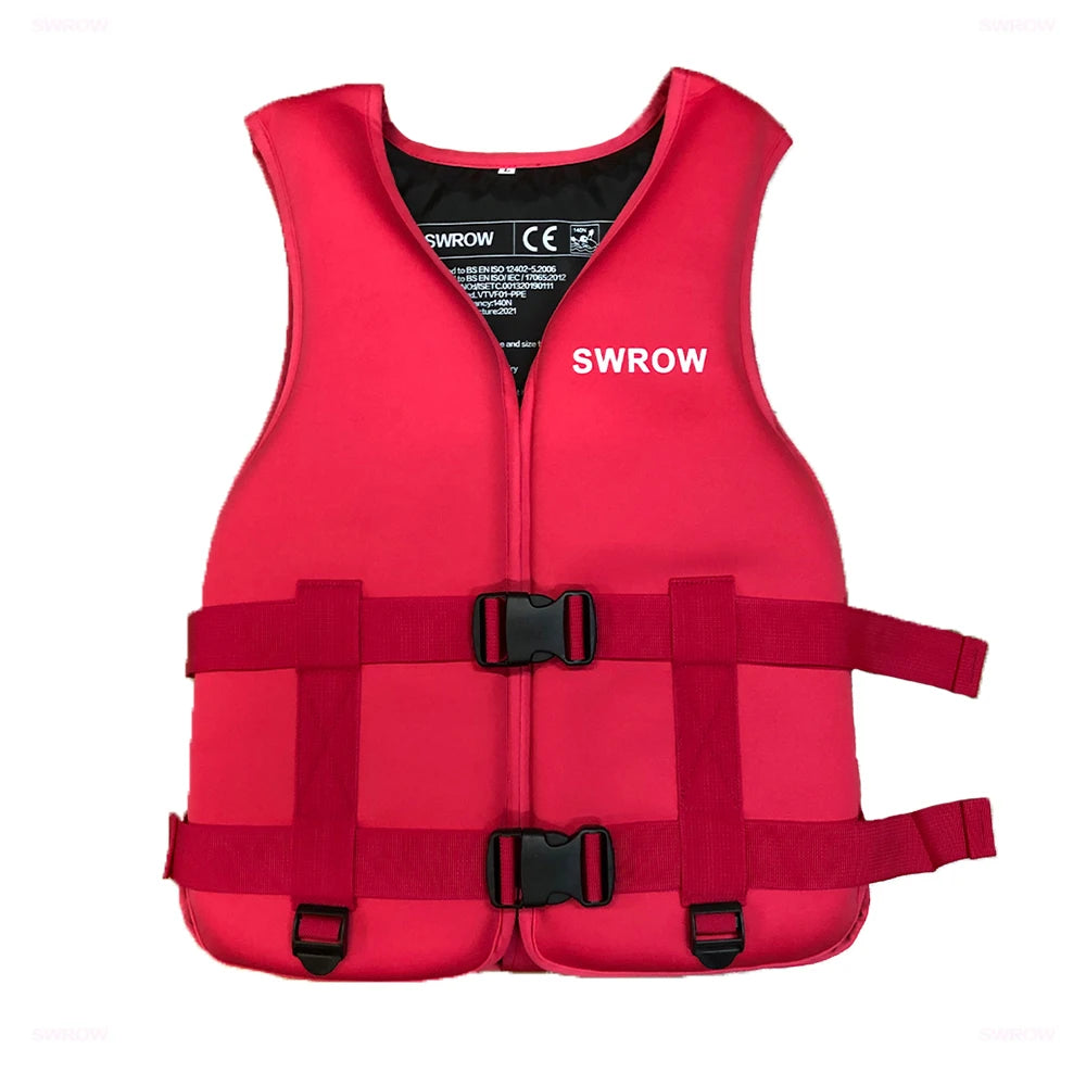 Life Jacket Neoprene Buoyancy Swimming Drifiting Boating Kayaking Vest for Adult Youth Men Women Water Sports Kayak Life Vest