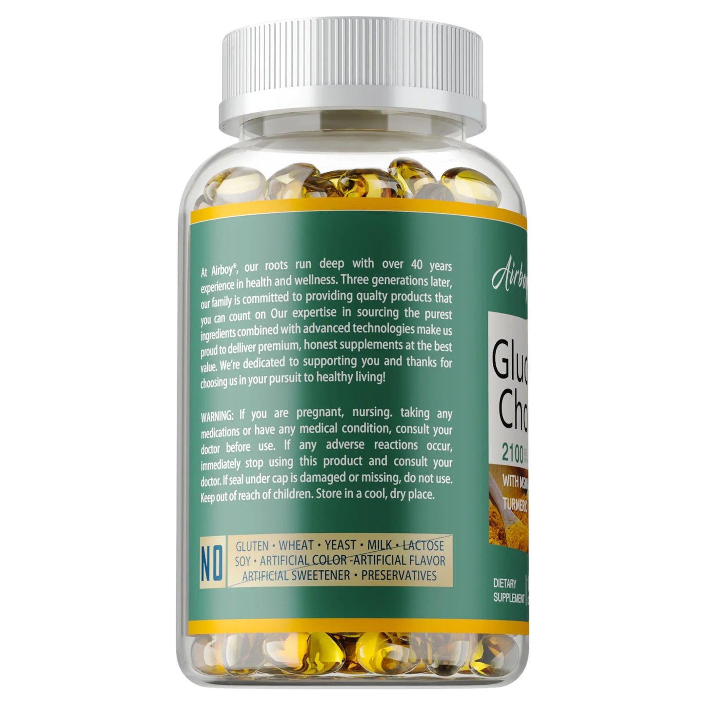 Glucosamine Chondroitin MSM - Joint Support Supplement for Men and Women, Triple Strength Vitamin - Relieve Joint Discomfort