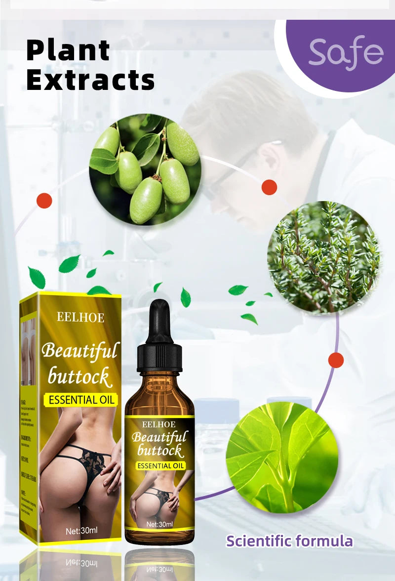 Sexy Hip Buttock Enlargement Hip Firm Essential Oil Cream Effective Hip Lift Up Butt Beauty Female Hips Tightening Massage Oils