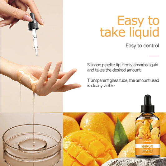30ml/60ml/100ml mango essential oil is suitable for facial hydration, moisturizing, hair care, skin care, and perfume making - Badiee Stylez