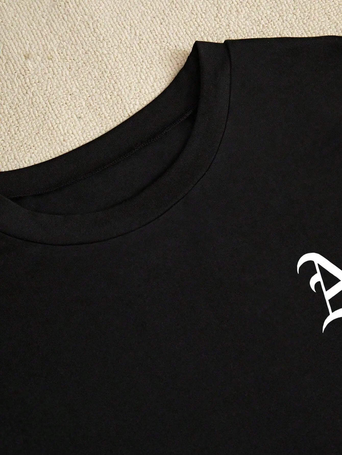 Plus Size Stylish Black Tee With Ace Of Spades Graphic For Bold Fashion Statements