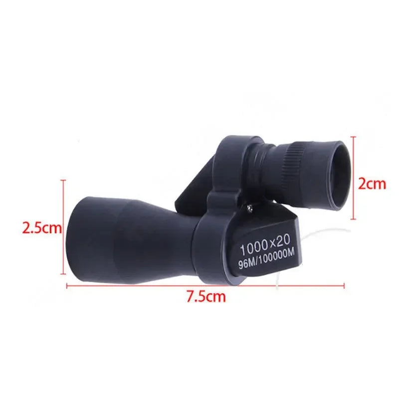Portable Mini Pocket Monocular Telescope 1000x20 High Magnification Zoom Outdoor Fishing Telescope for Hunting Camping