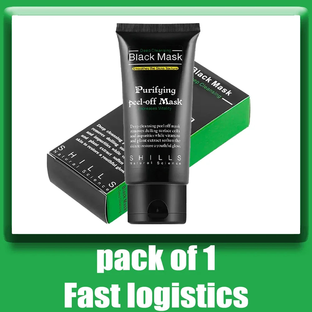 Bamboo Charcoal New Suction Face Deep Cleansing Black Mud Mask Blackhead Remover Peel-Off Mask Easy To Pull 1pc