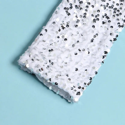 Women's Elegant Sequined Feather Slim Patchwork Bodysuits Spring Summer New Sexy Bodysuits Women Long Sleeve Backless Bodysuits