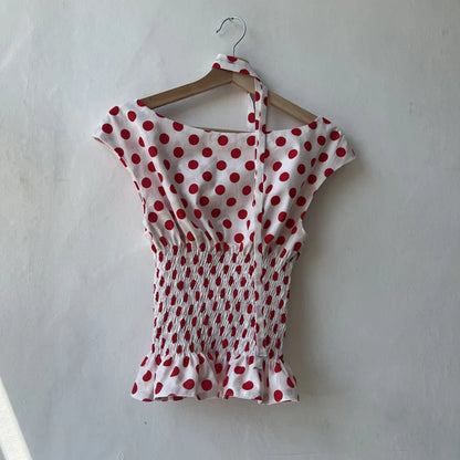 Polka dot Vintage Pink Hot Cute Dress Aesthetic Slim Y2K Short Sleeve Sundress Women Sweet Clothing Fashion Harajuku Lace Frock Red