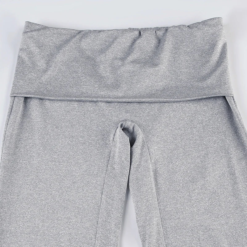 Cuteandpsycho Solid Chic Casual Straight Pants Basic Streetwear 2000s Y2K Trousers for Women Fashion Korean Harajuku Bottoms