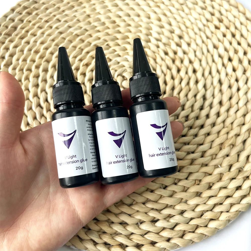 V-Light glue 20g for Tape hair extension tool professional V-Light Technology glue for HairExtension Wig Hair Piece