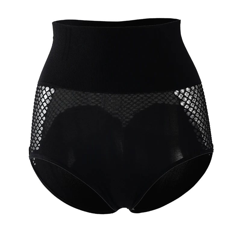 Flarixa 1/2/3Pcs Hollow Belly Control Shapewear Women Panties High Waist Double Layer Tummy Shaper Heart-shaped Hip Lift Pants Badiee Stylez