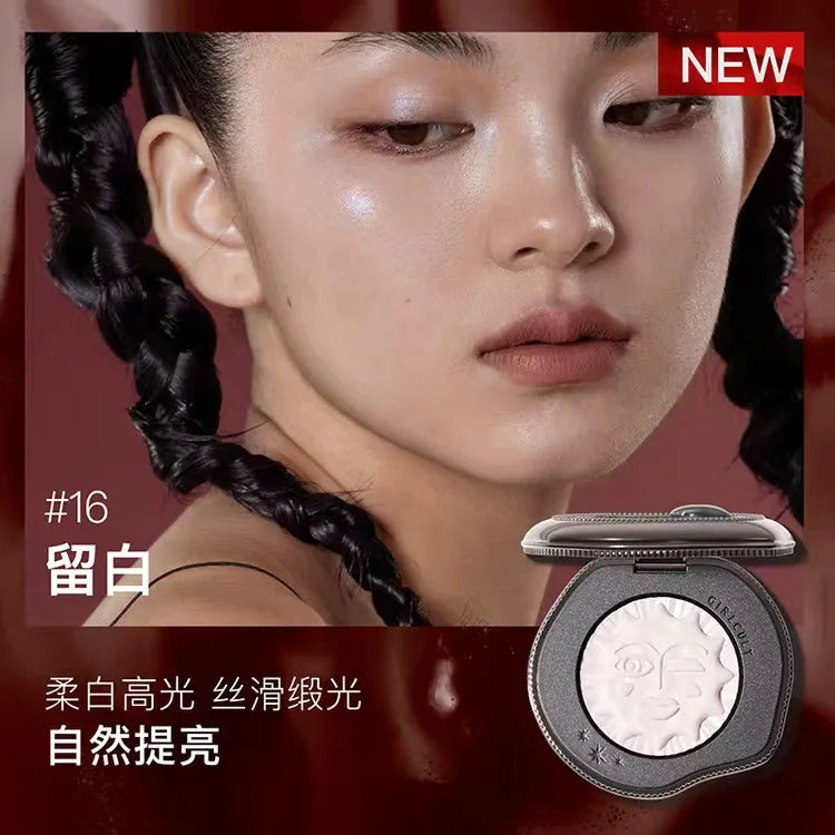 Girlcult Emotional Blush Highlighter Matte Fine Shimmer Blusher Face Cute Makeup Korean Cheek Pressed Powder 16