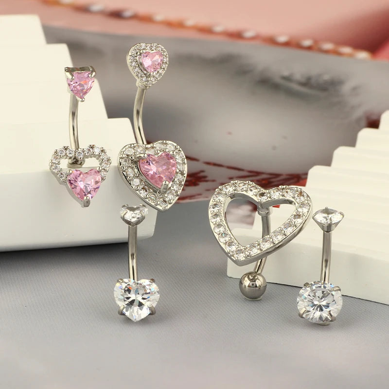 5PCS Cute Dangle Belly Ring Pack 14G Navel Piercing Bulk Sexy Belly Ring Set Belly Button Ring Lot Pircing Ombligo Jewelry style2