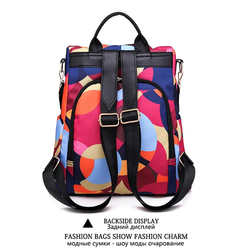 Fashion Backpack Women Oxford Cloth Shoulder Bag 2024 School Bags For Teenage Girls Light Ladies Travel Bagpack Mochila Feminina
