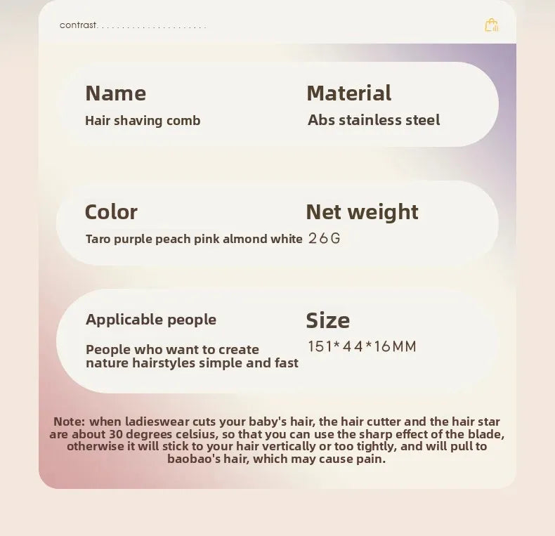 Portable Mini Hairdressing Comb Two-In-One Hair Cutting And Styling Professional Salon Comb for Black Hair And Wigs