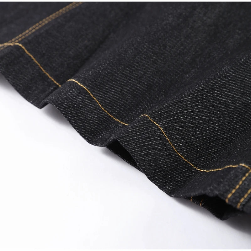 Street Vintage Denim Pants Sets Women Slim Long Sleeve Lapel Single Breasted Jacket Straight Trousers 2025 Autumn Lady Outfits