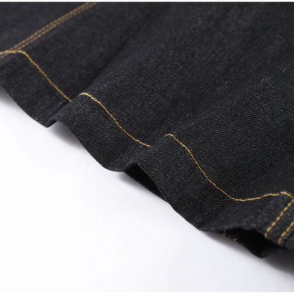 Street Vintage Denim Pants Sets Women Slim Long Sleeve Lapel Single Breasted Jacket Straight Trousers 2025 Autumn Lady Outfits