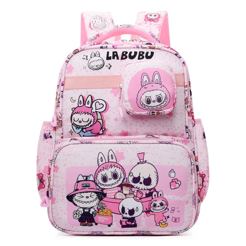 New Large Capacity Bag Children Backpack Cute Cartoon Primary School Bag Shoulder Bag New Kids Practical Portable Backpack Pink