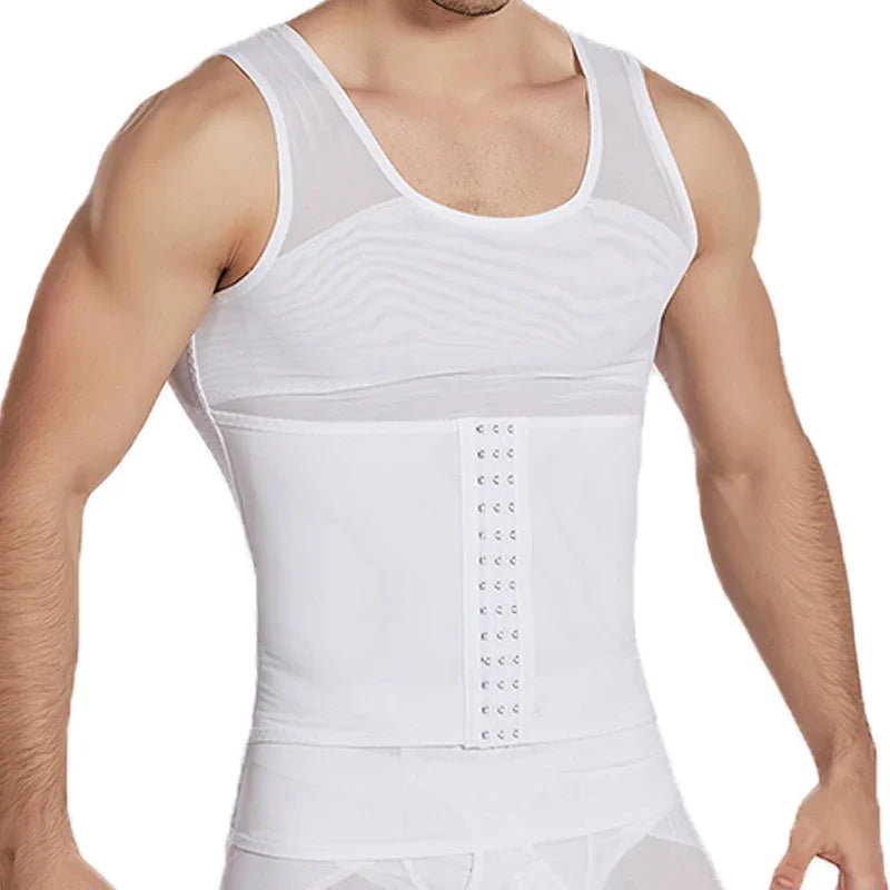 Mens Body Shaper Compression Vest Abdomen Shapewear Tummy Slimming Sheath Gynecomastia Shapers Corset Waist Trainer Fajas Tops Badiee Stylez