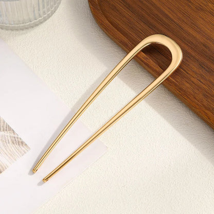 2Pcs French Pins Hair Pins 5.5 Inch Metal U-Shaped Hair Clip Hair Vintage French Twist Hair Pin for Women Girls Hairstyle Gifts Badiee Stylez